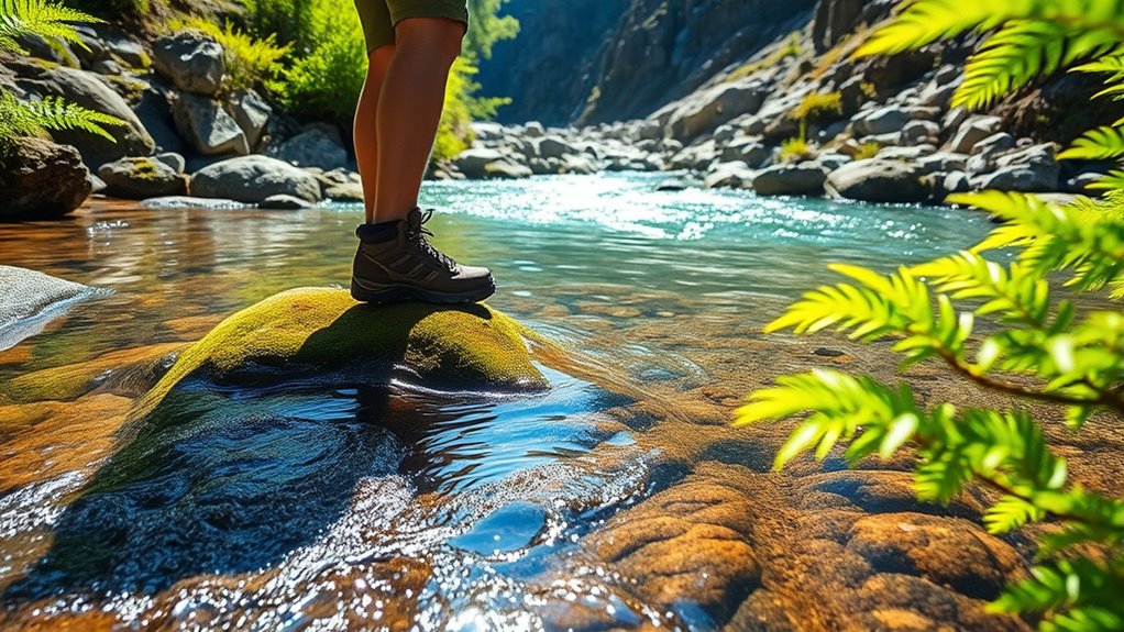 assess water depth safely