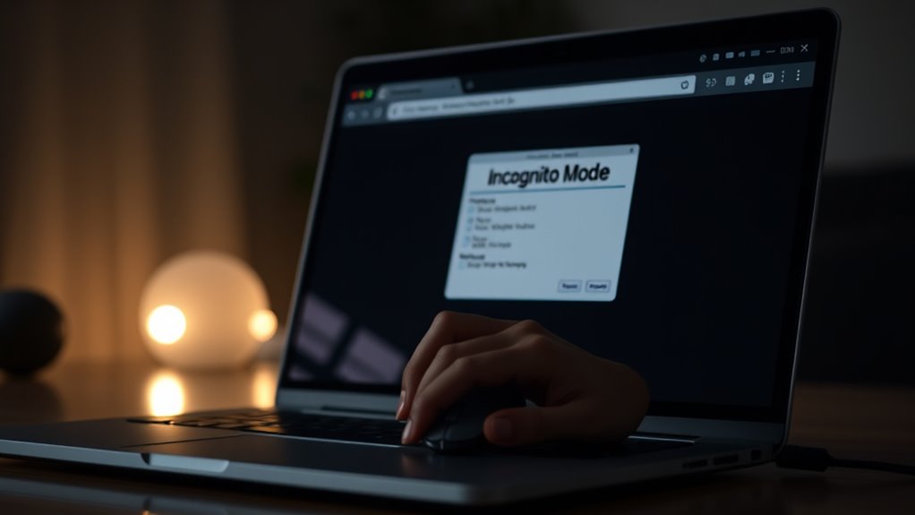 browse privately with incognito