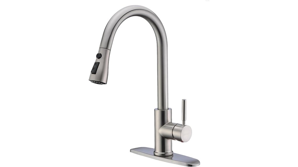 brushed nickel kitchen faucet