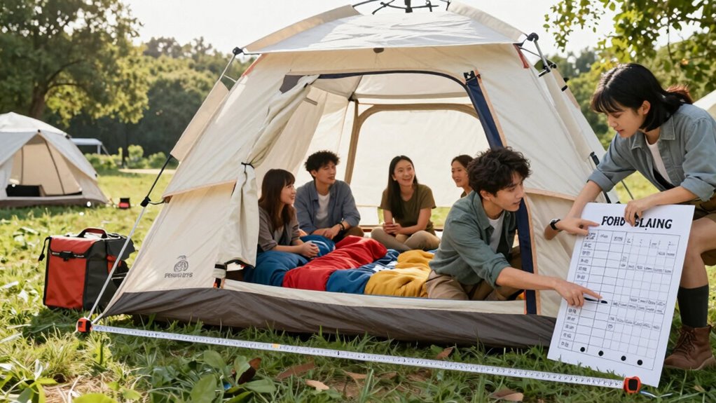 calculate tent size accurately