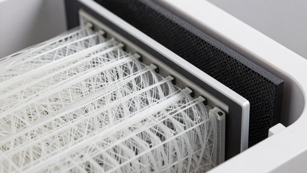 captures tiny airborne particles