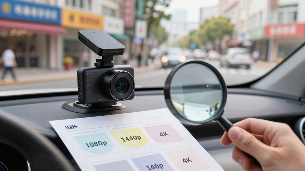 choose appropriate dash cam resolution