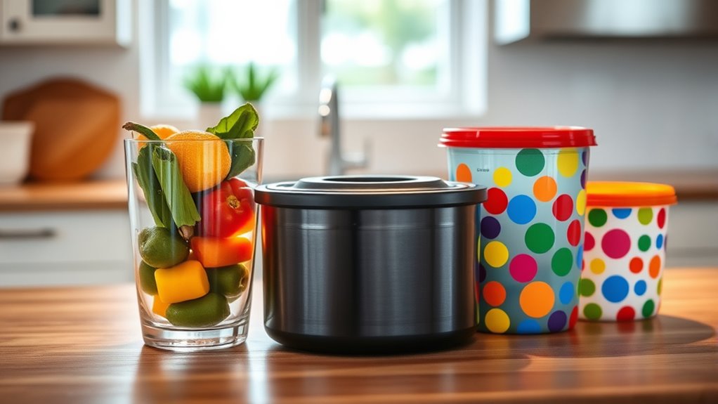 choose secure size appropriate containers