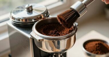 clean coffee grinder thoroughly