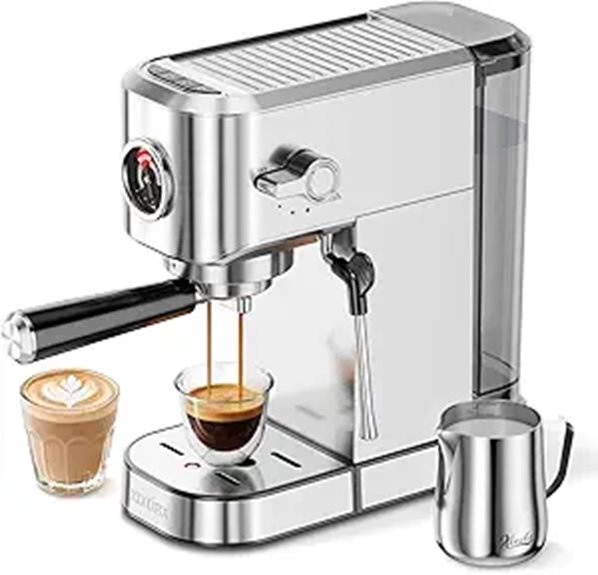 compact espresso machine frother