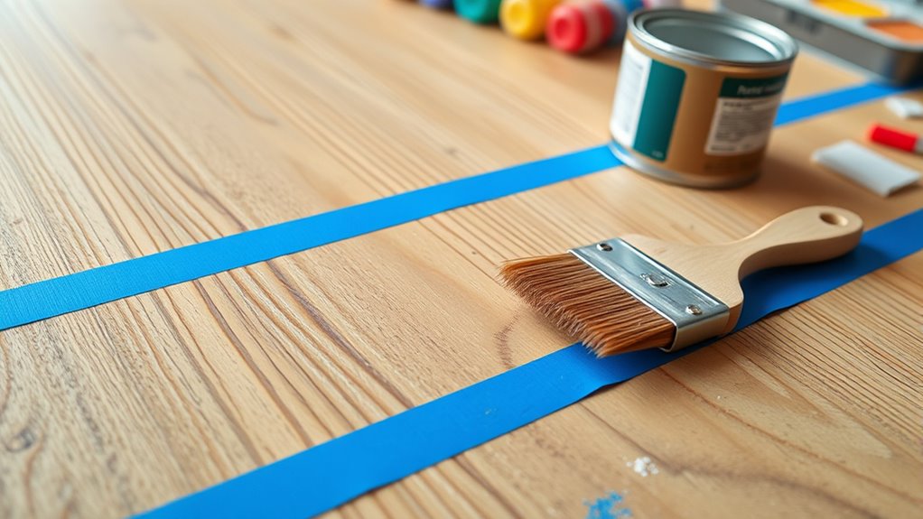 crisp edges through taping techniques