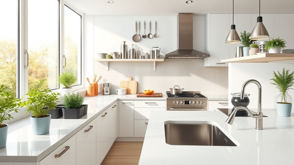 efficient kitchen work zones