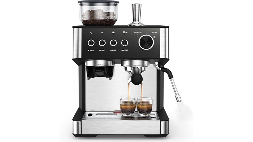 espresso machine with grinder