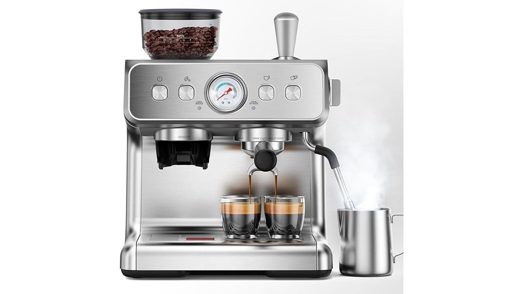 espresso machine with grinder