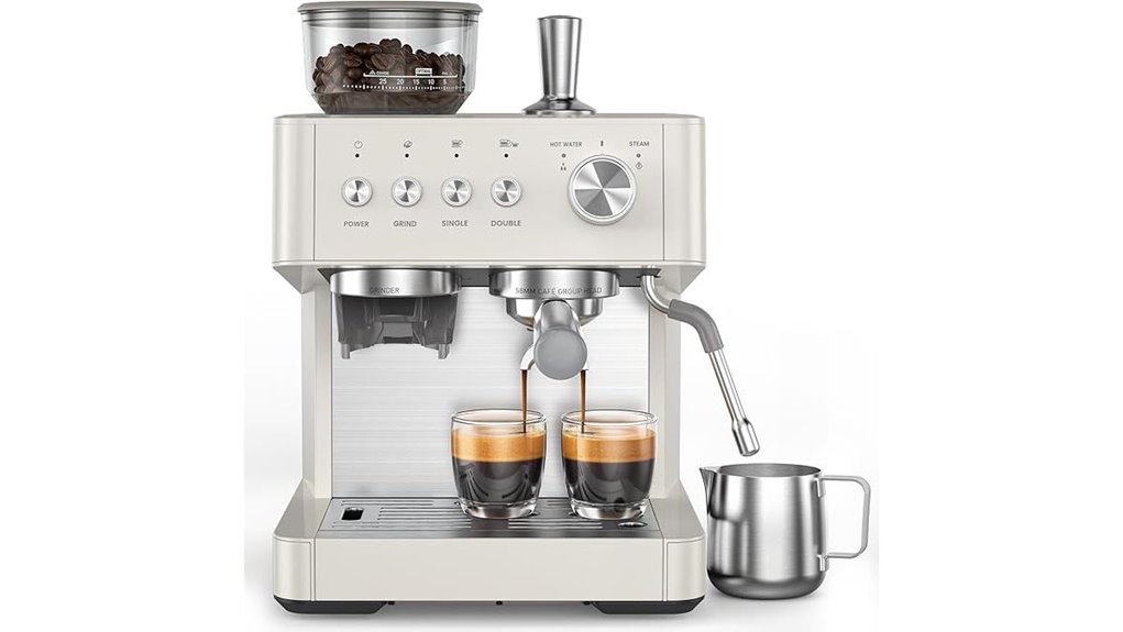 espresso machine with grinder