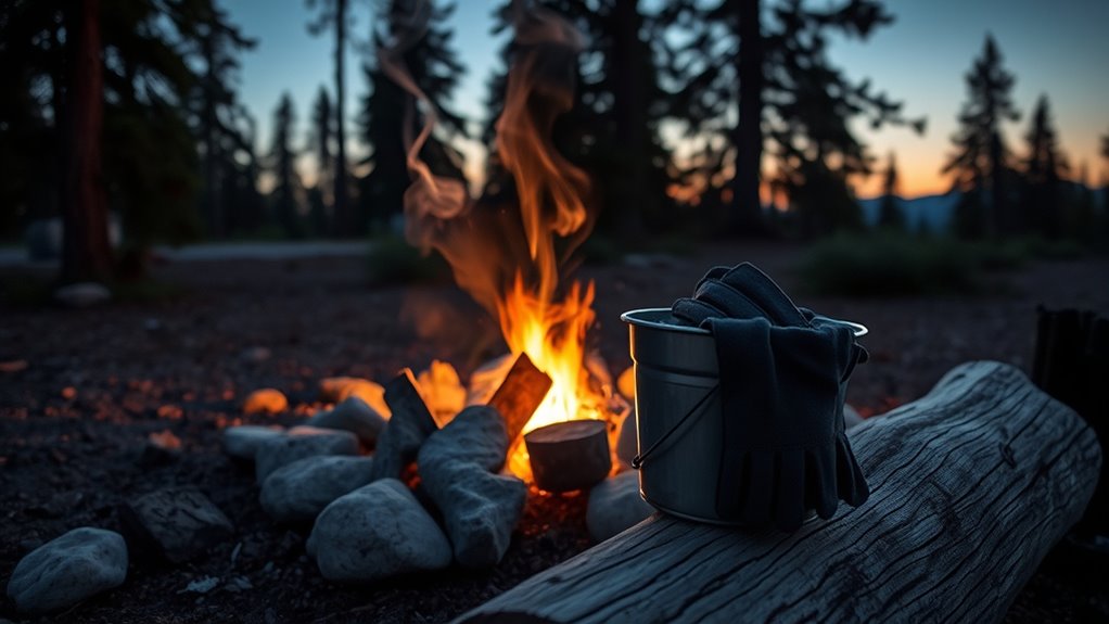 extinguish campfire thoroughly and safely