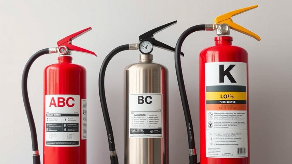 fire extinguisher chemical differences