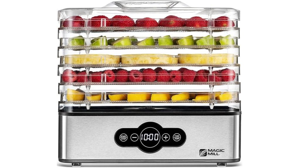 five tray food dehydrator machine