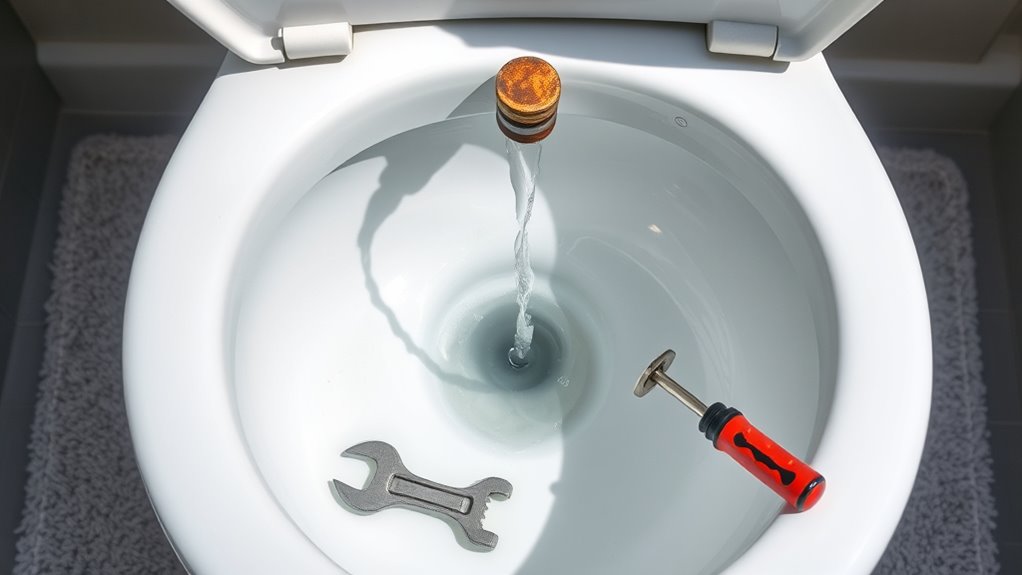 fixing a toilet overflow