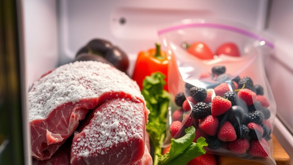 freezer burn affects various foods