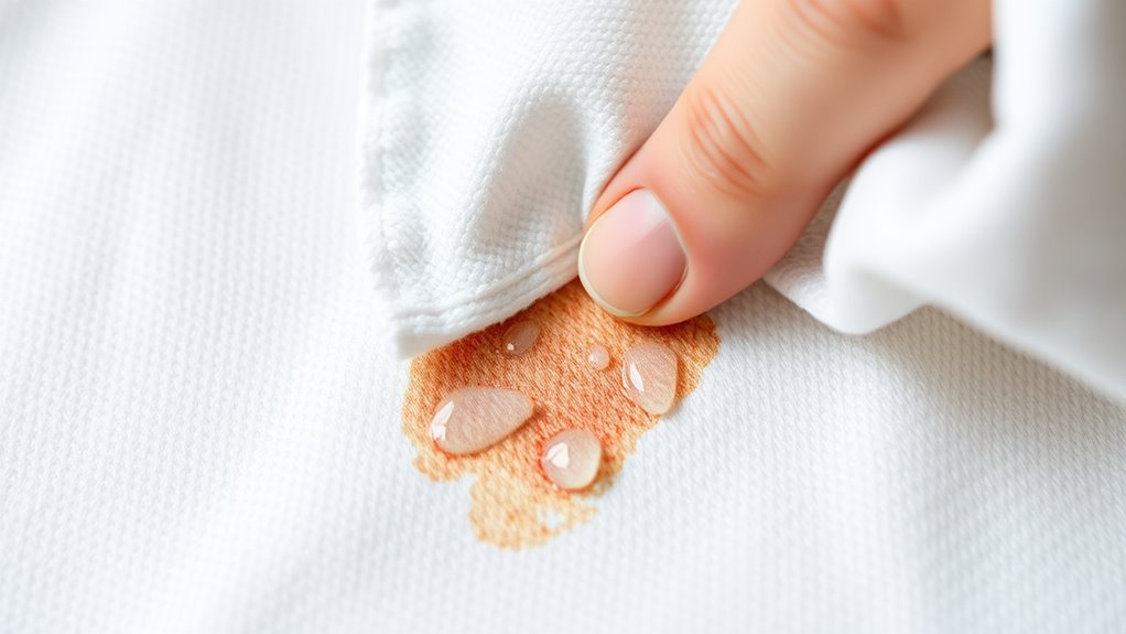 gentle cold water dabbing