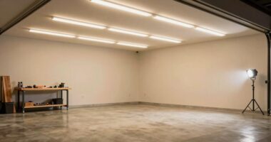 glare free bright garage lighting