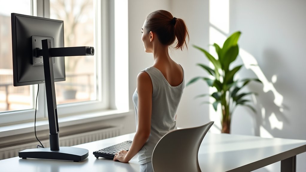 good posture at computer