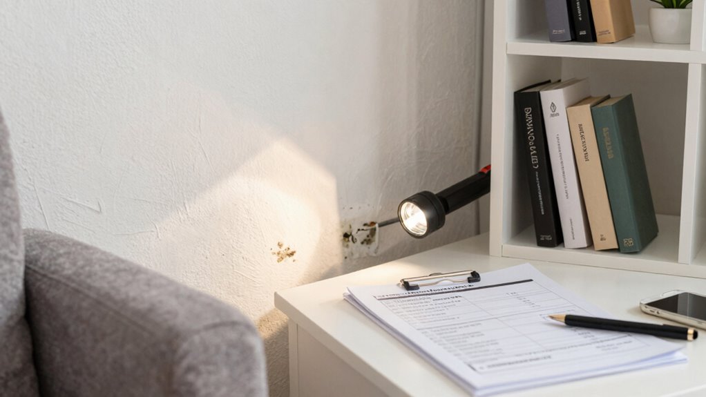 inspect for hidden moisture