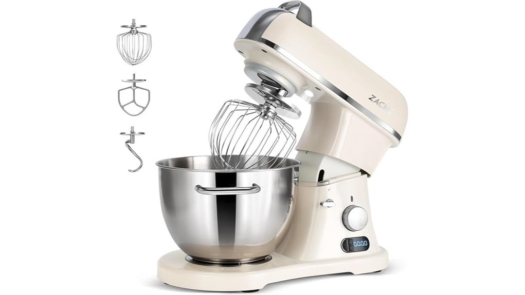 large stainless steel mixer