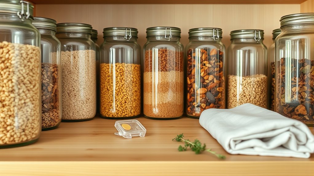 maintain clean and sealed pantry