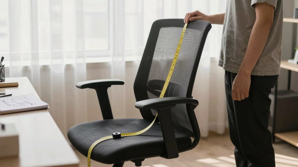 measure for ergonomic chair