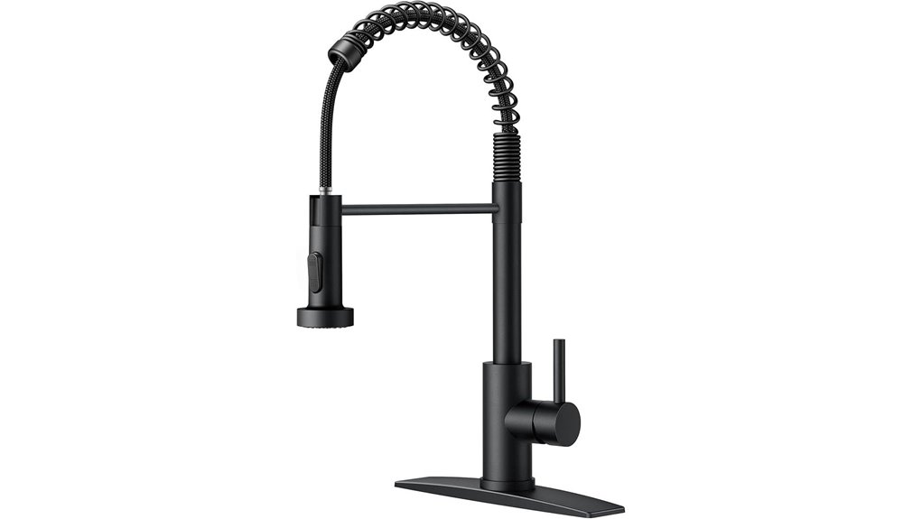 modern black kitchen faucet