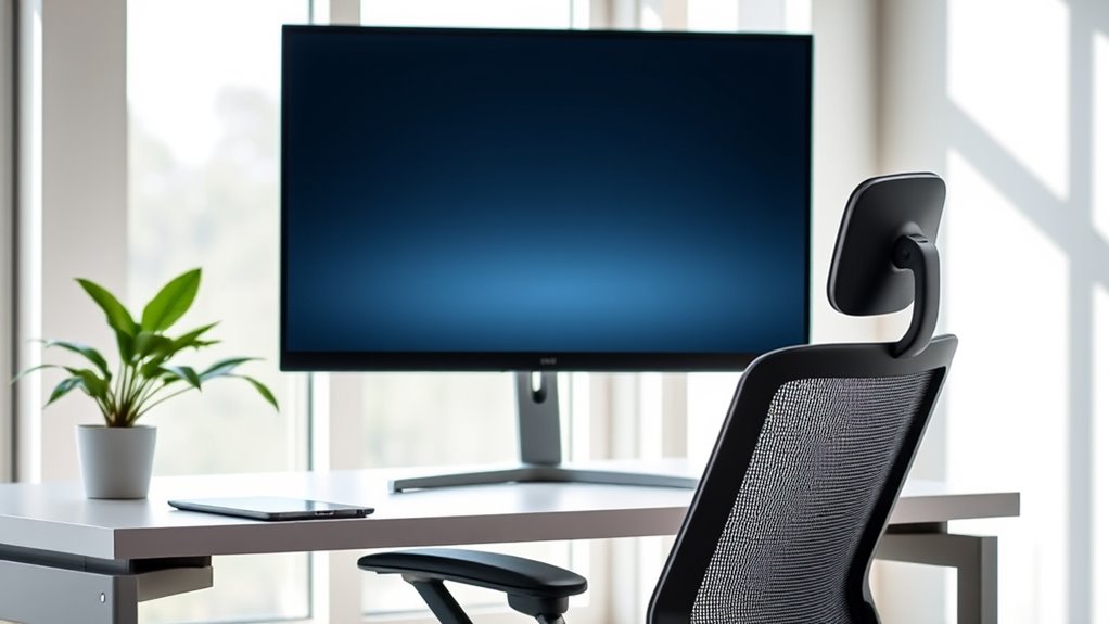 monitor positioning for comfort