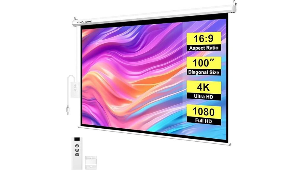 motorized projector screen with remote