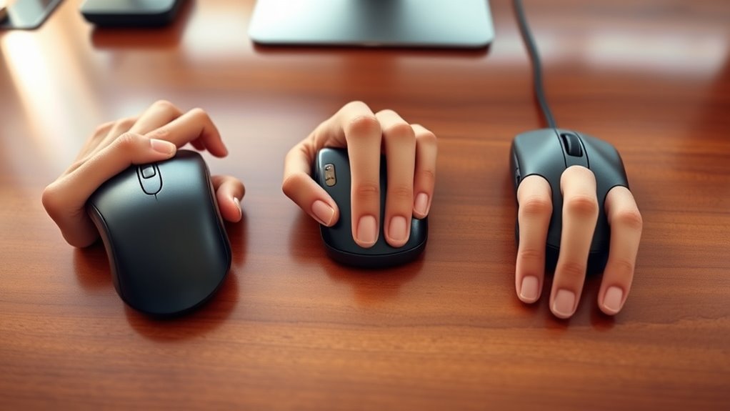 mouse grip style variations