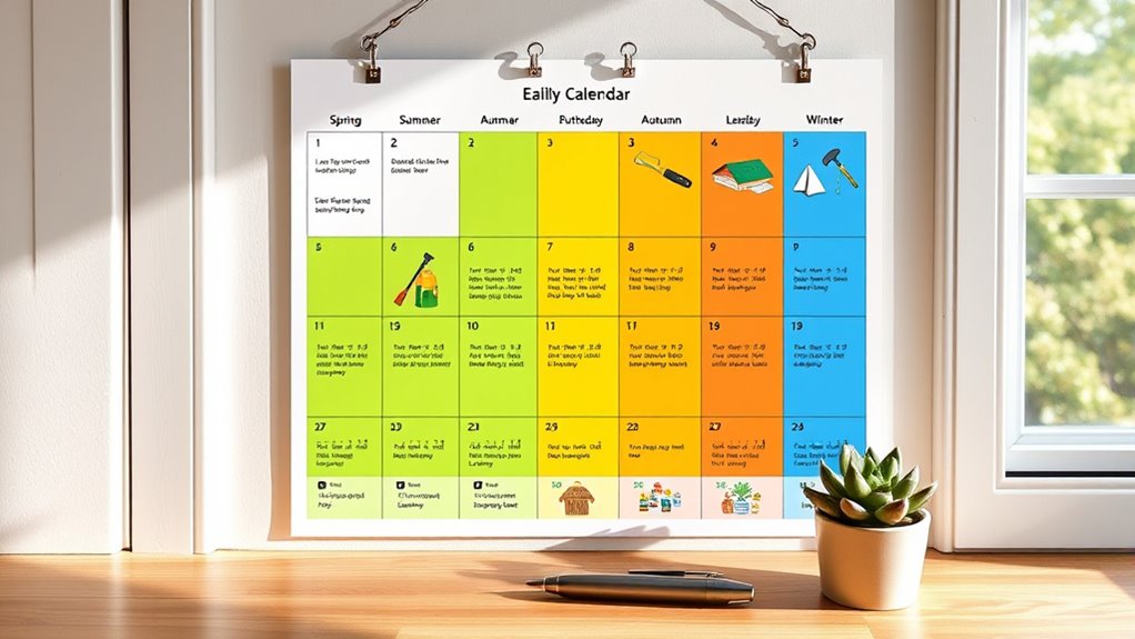 organize maintenance calendar effectively