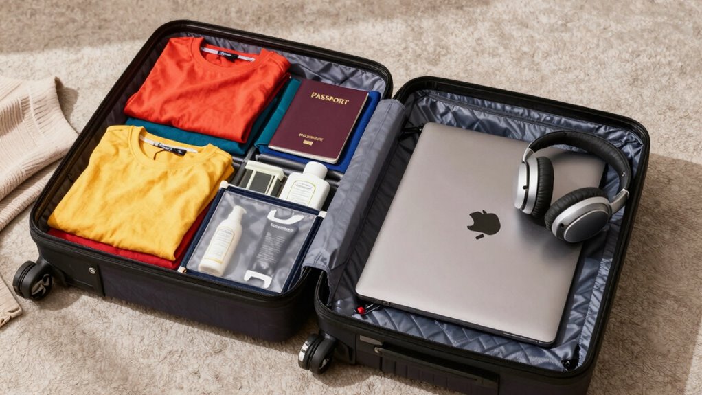 organized carry on essentials access