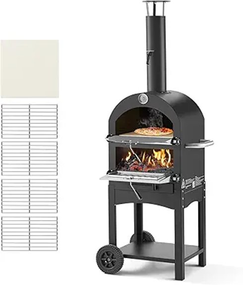 outdoor wood fired pizza oven