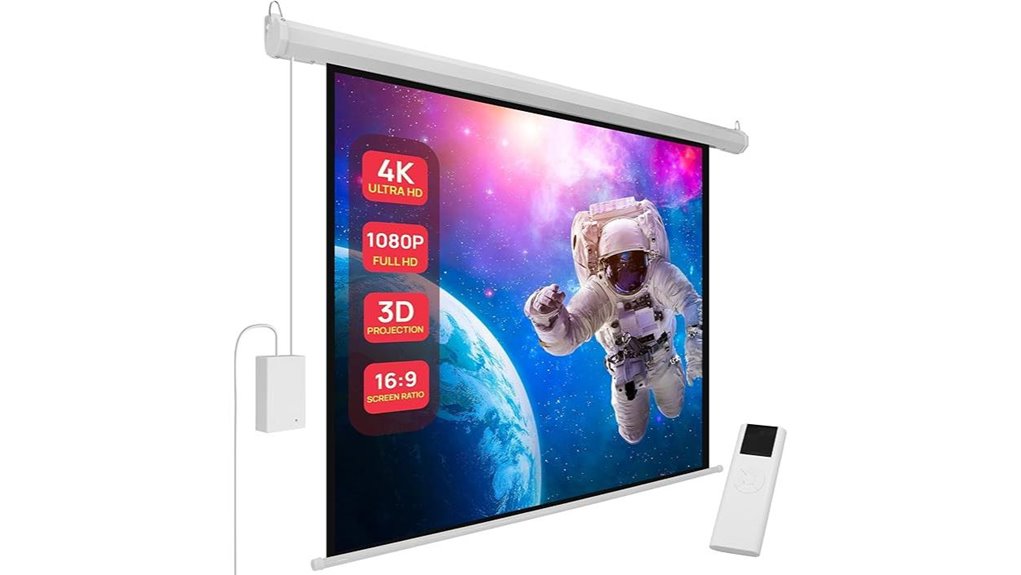 portable motorized projector screen
