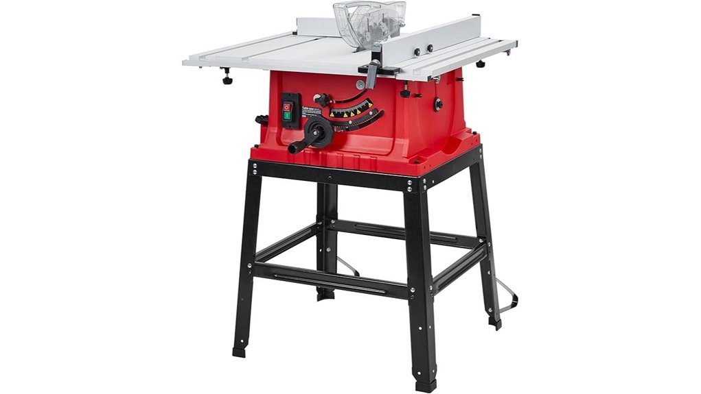 portable table saw setup