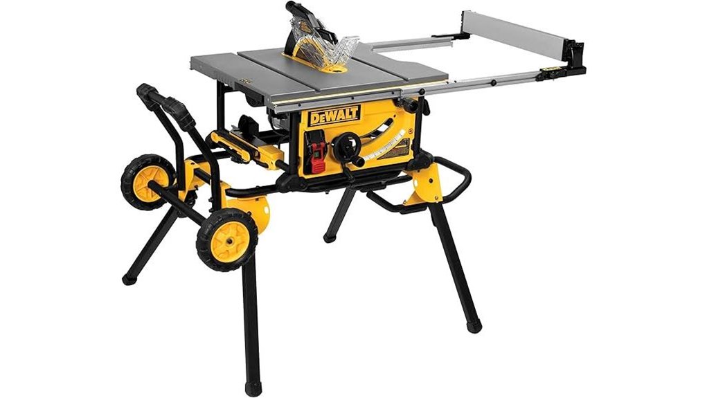 portable table saw setup