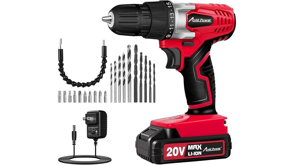 powerful cordless drill set