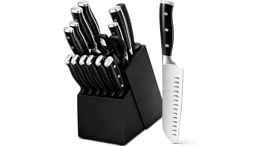 premium knife set included