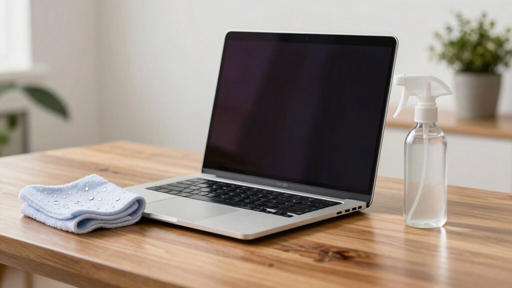 prepare laptop for cleaning