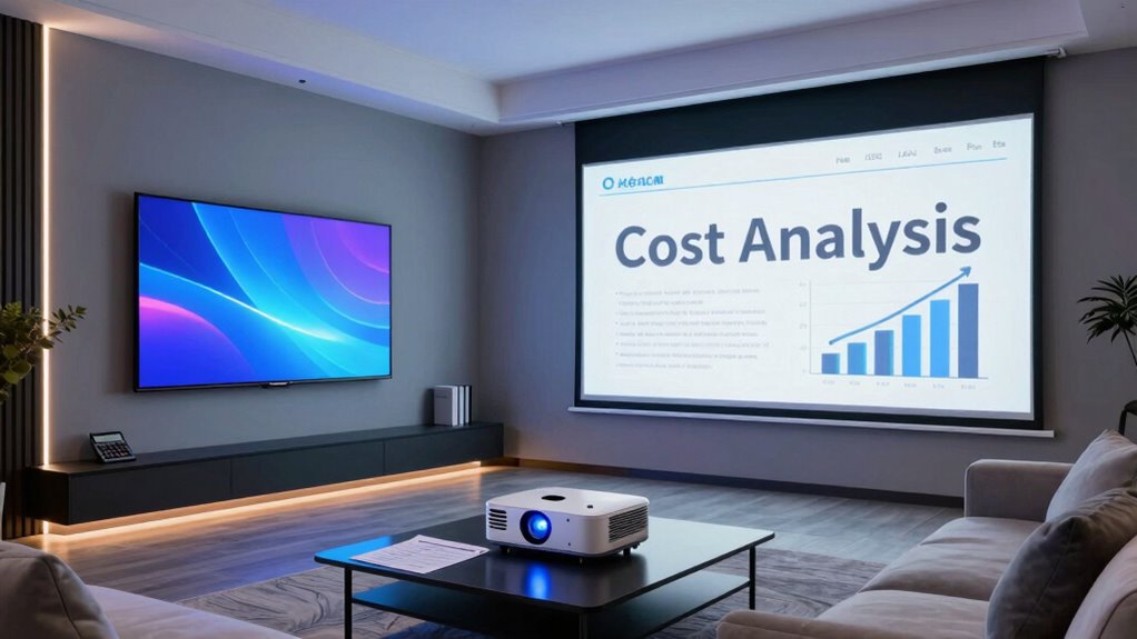 projector versus tv costs