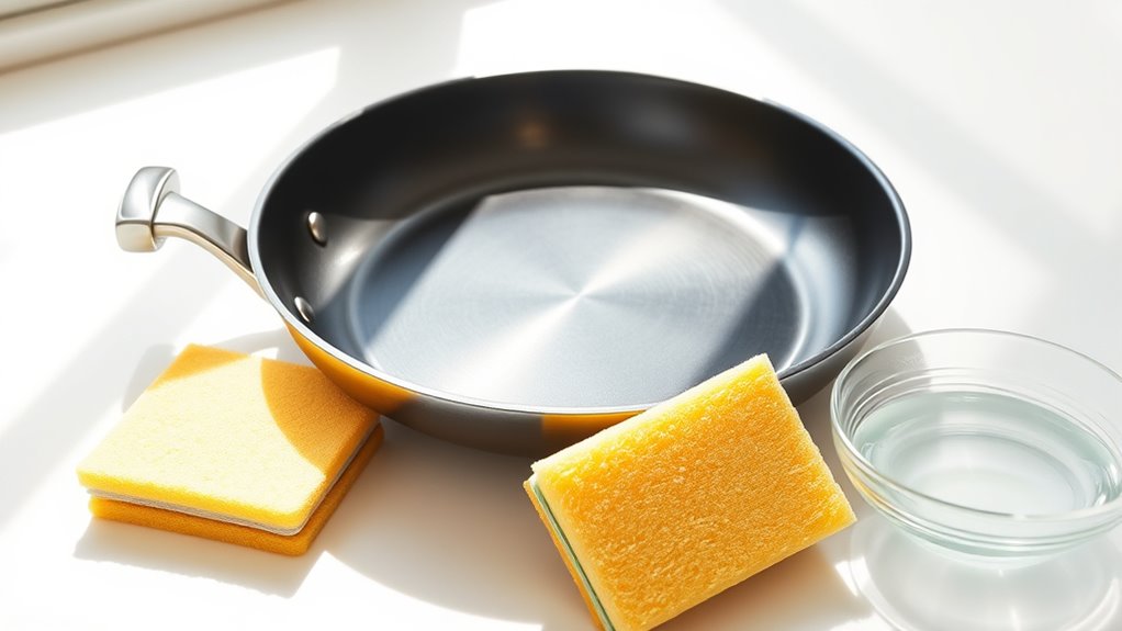 properly clean nonstick pans
