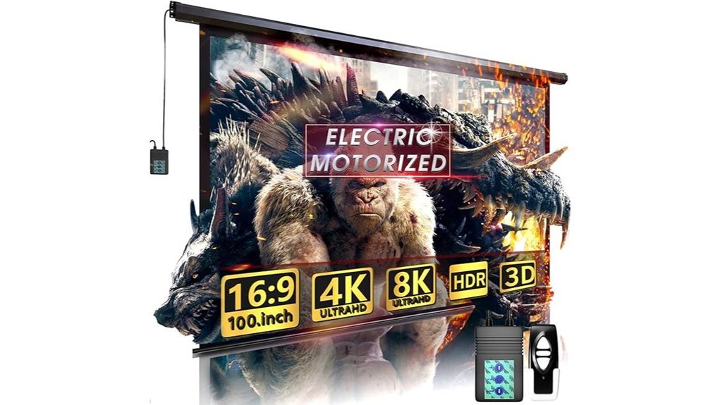 remote control projector screen