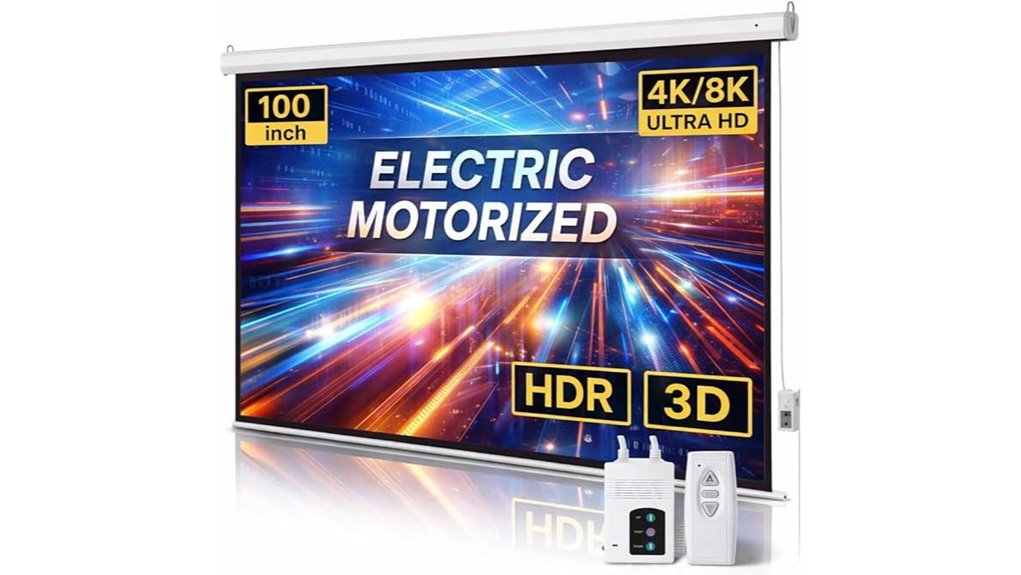 remote controlled projection screen