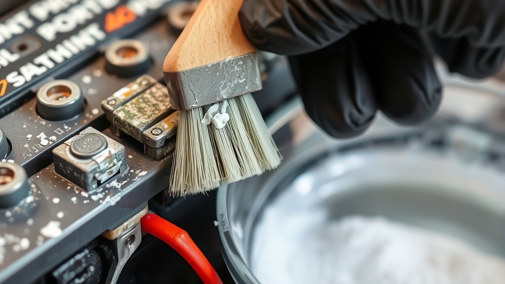 safely clean battery terminals