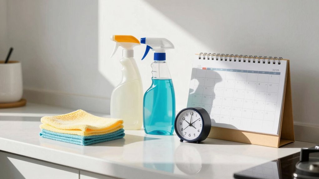 schedule consistent cleaning times