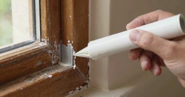 seal gaps with caulking