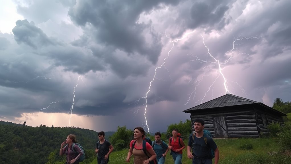 seek shelter during thunderstorms