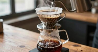 simple pour over brewing