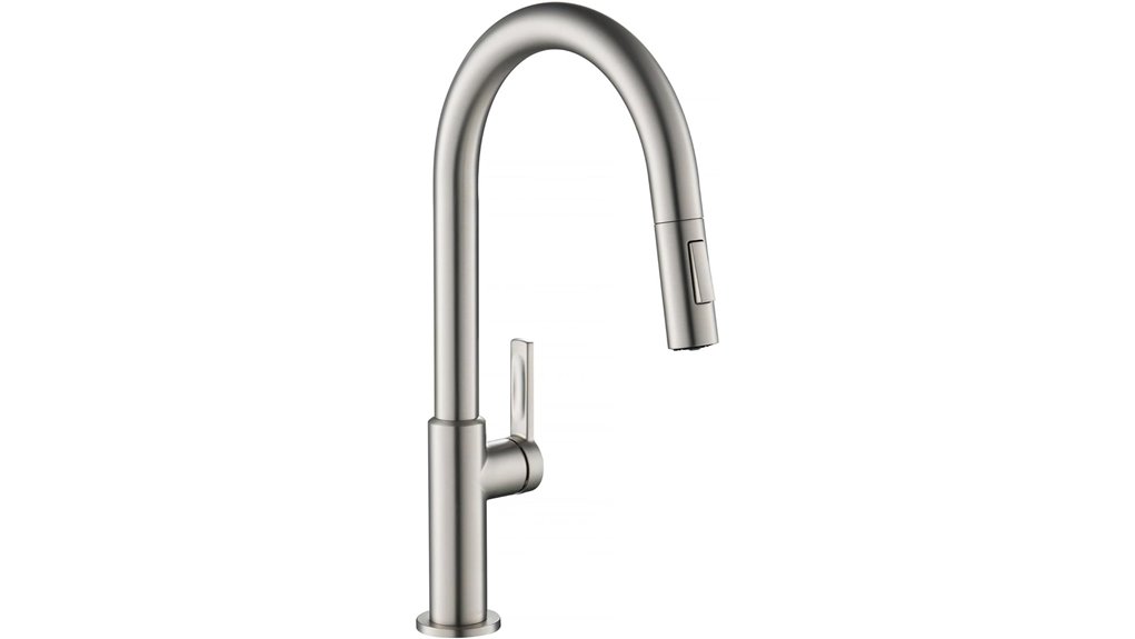 sleek pull down faucet