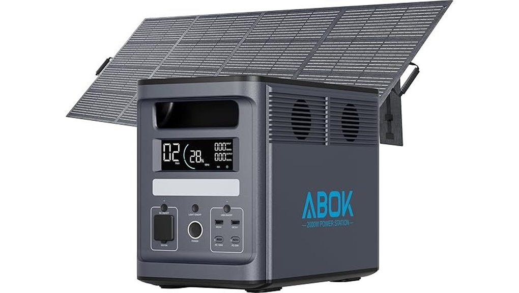 solar generator with panel